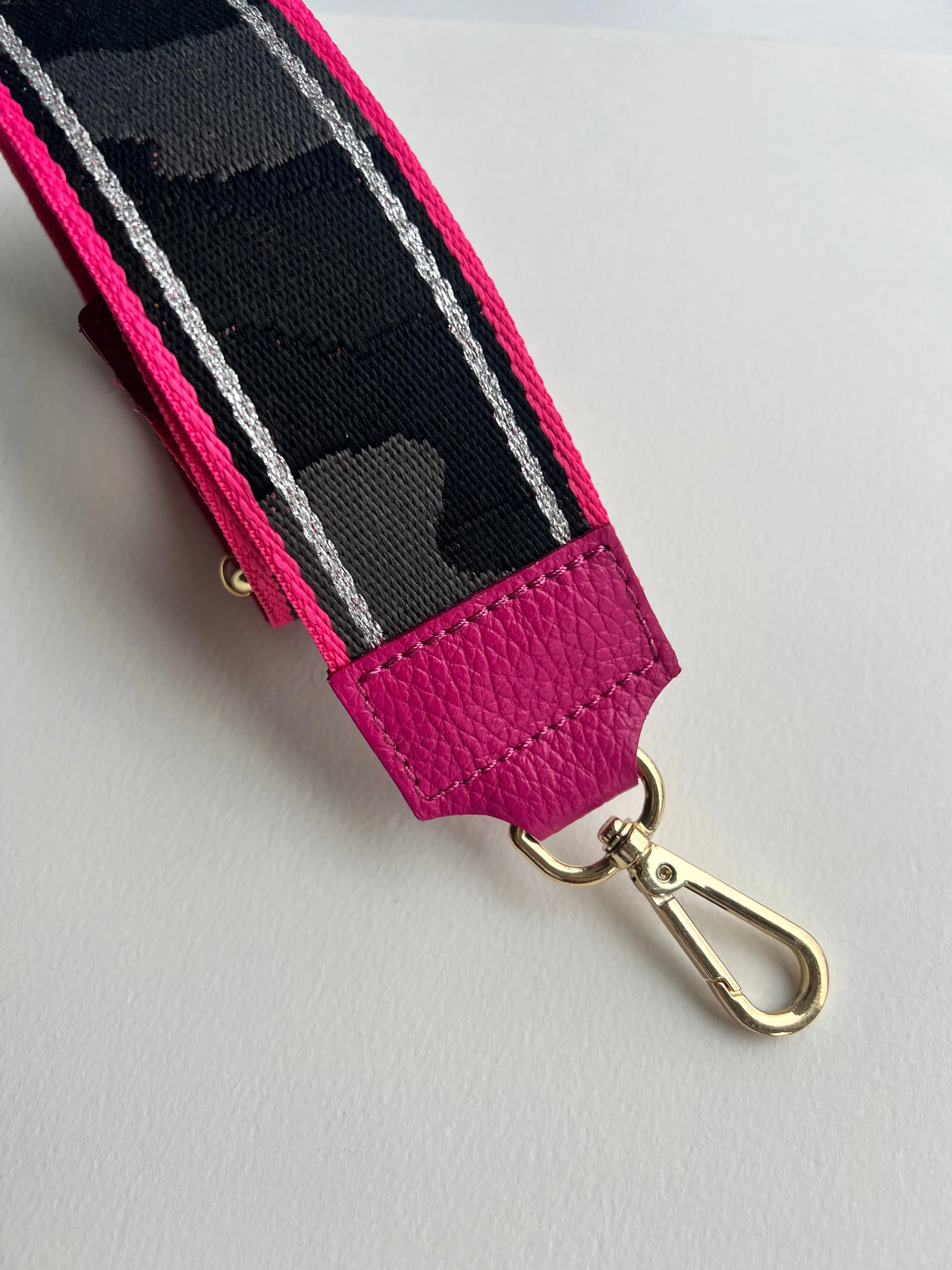 Purse Strap | Hot Pink Metallic Camo