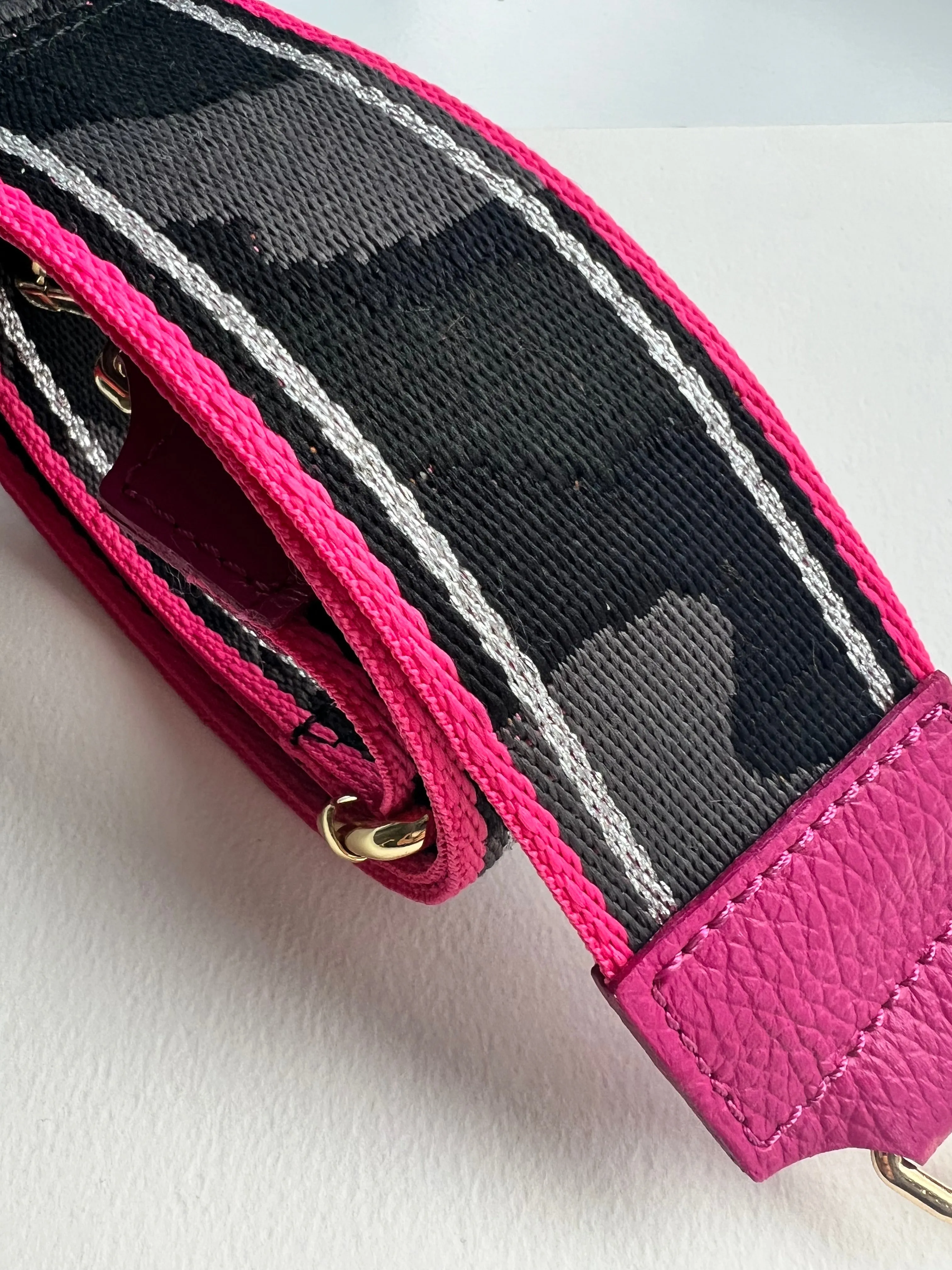 Purse Strap | Hot Pink Metallic Camo