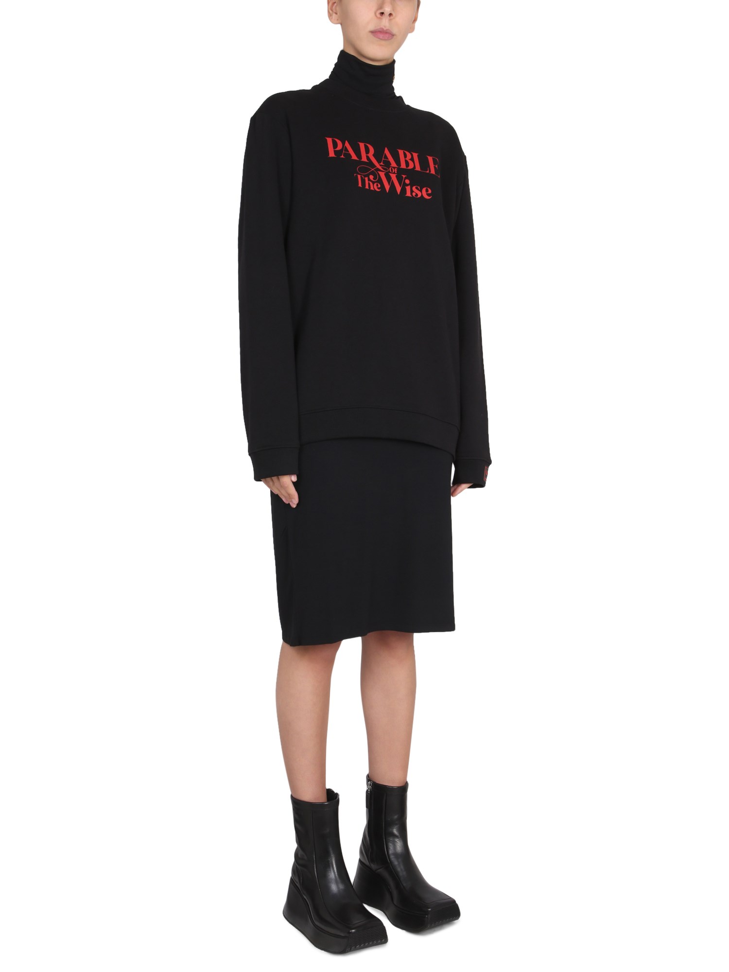 RAF SIMONS    CREWNECK SWEATSHIRT WITH PRINT