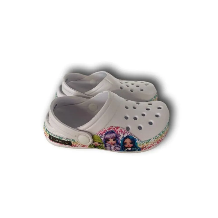 Rainbow High RMP9203 Clogs Sabot Bambina Mare Piscina Casa Bianco