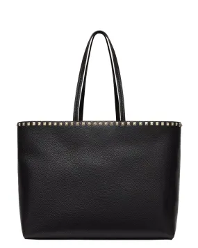 Rockstud Tote Bag in Nero