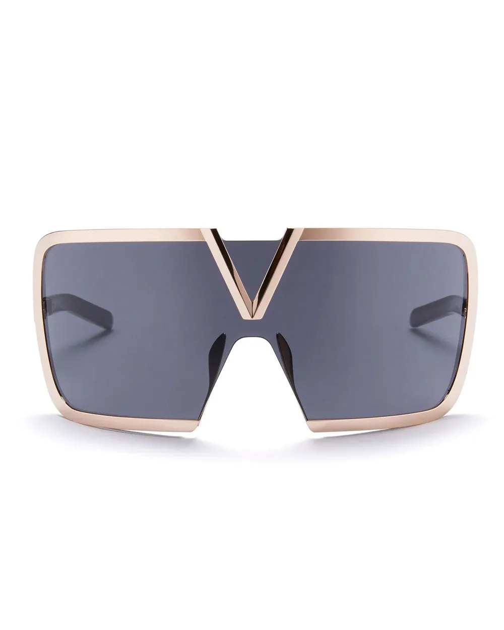 Romask Sunglasses in Black and Rose Gold