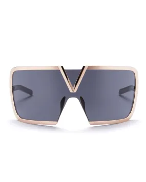 Romask Sunglasses in Black and Rose Gold