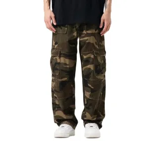 Safari Style Polyester Camouflage Casual Military Cargo Pants for Men