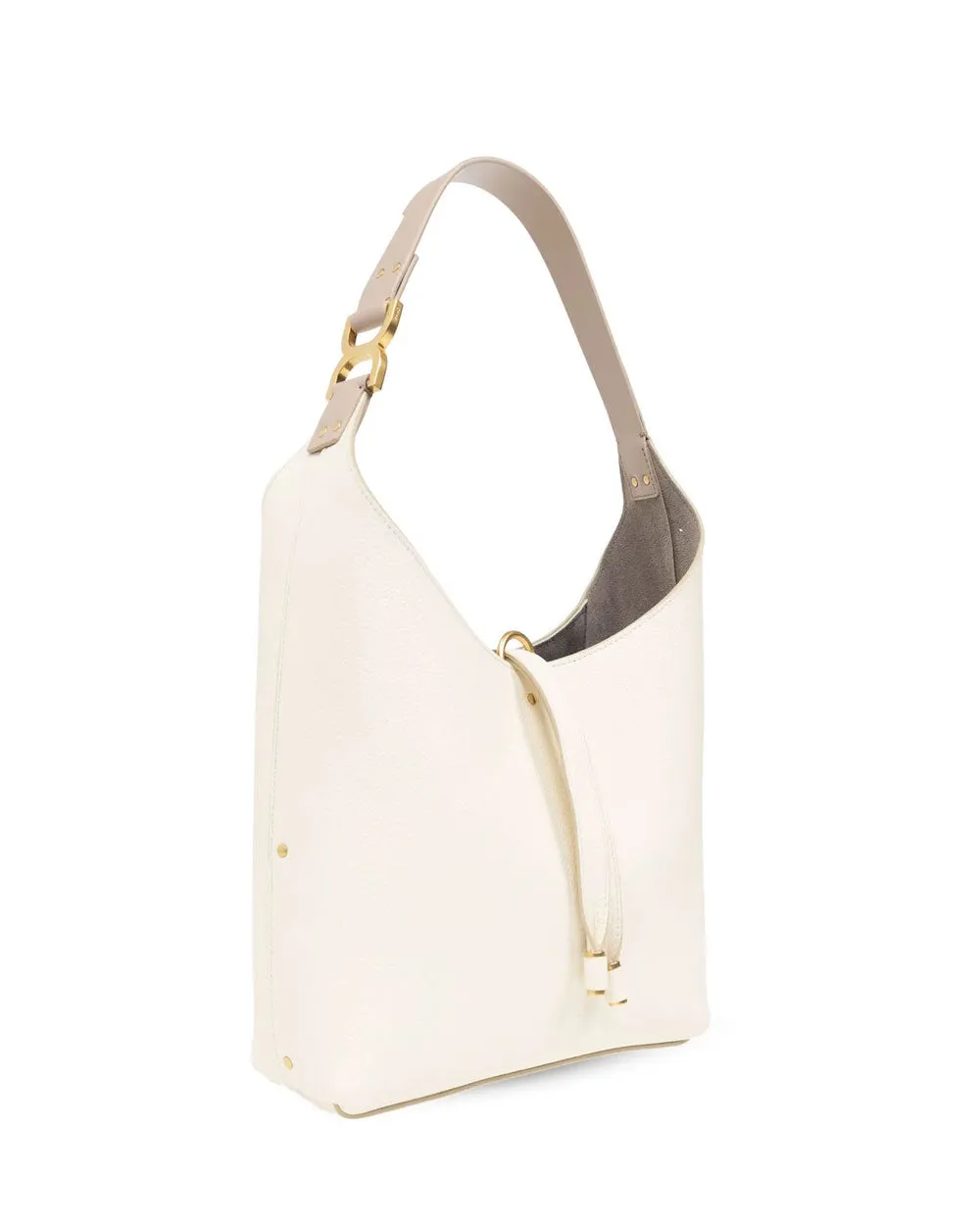 Small Marcie Hobo Bag in Misty Ivory