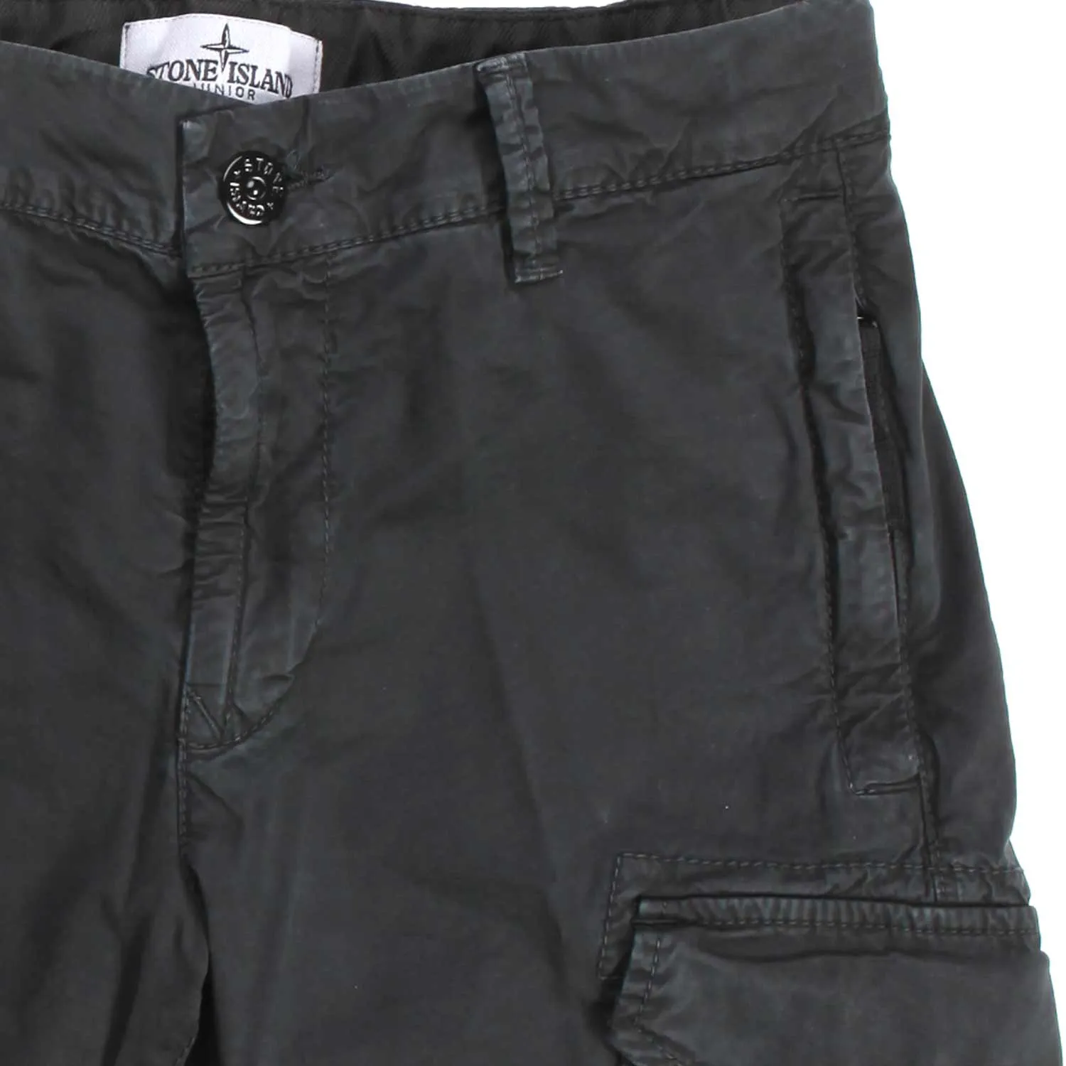 Stone Island Black Bermuda Shorts For Boy