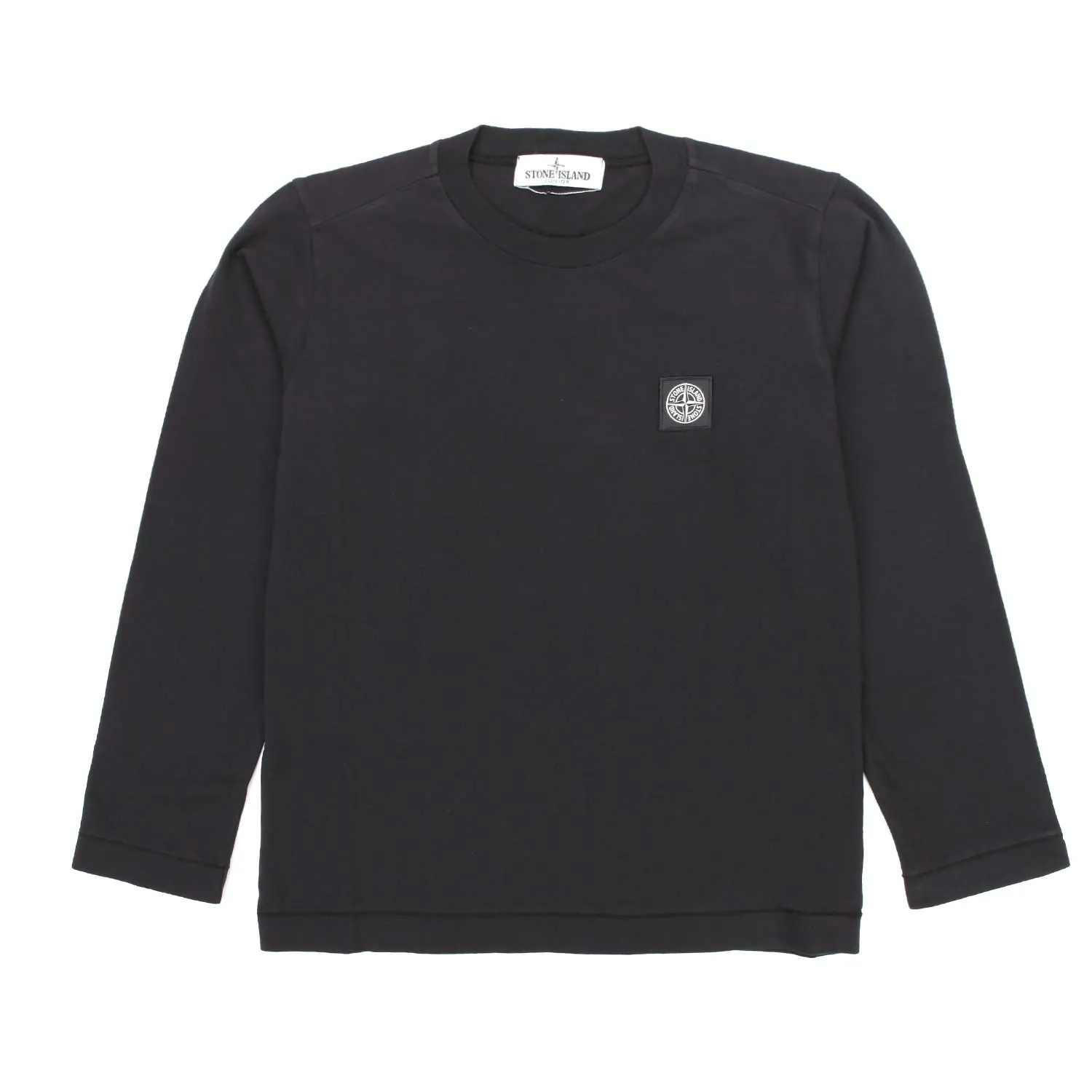 Stone Island Black Cotton T-Shirt For Boy 01