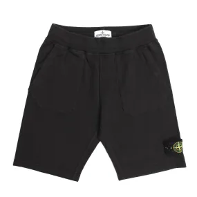 Stone Island Black Shorts For Boy 01