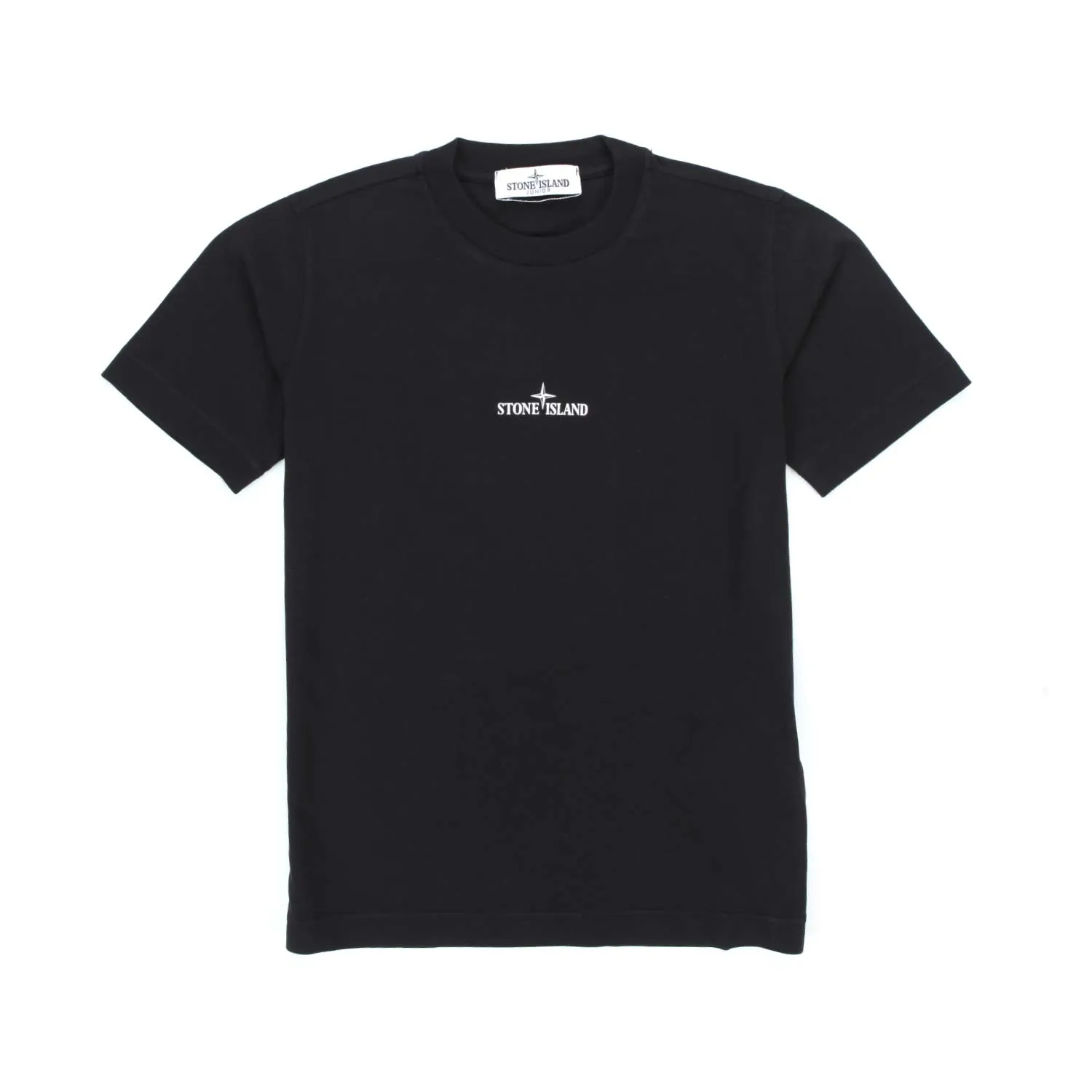 Stone Island Black T-Shirt With Prints For Children And Teens