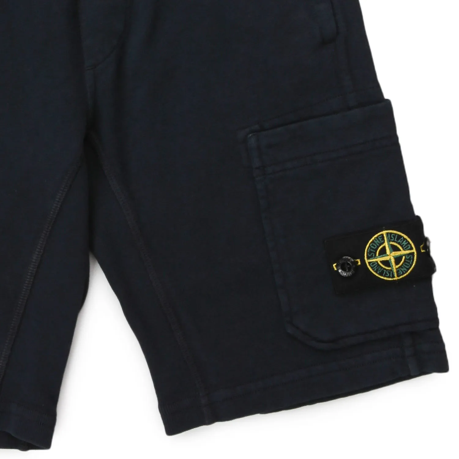 Stone Island Blue Sweatshirt Bermuda With Patch For Boys