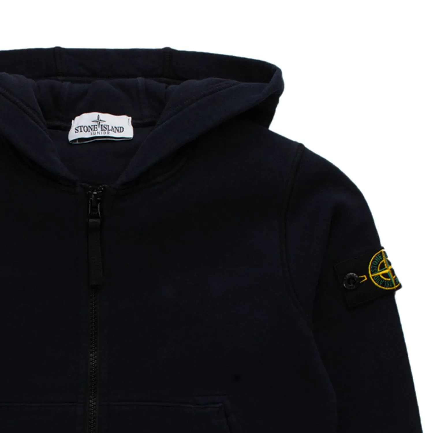 Stone Island Blue Zip Up Hoodie For Teen Boy