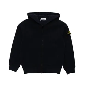 Stone Island Blue Zip Up Hoodie For Teen Boy