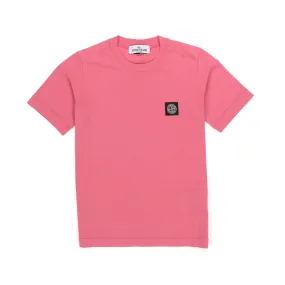 Stone Island Coral Pink T-Shirt With Logo For Children And Teen