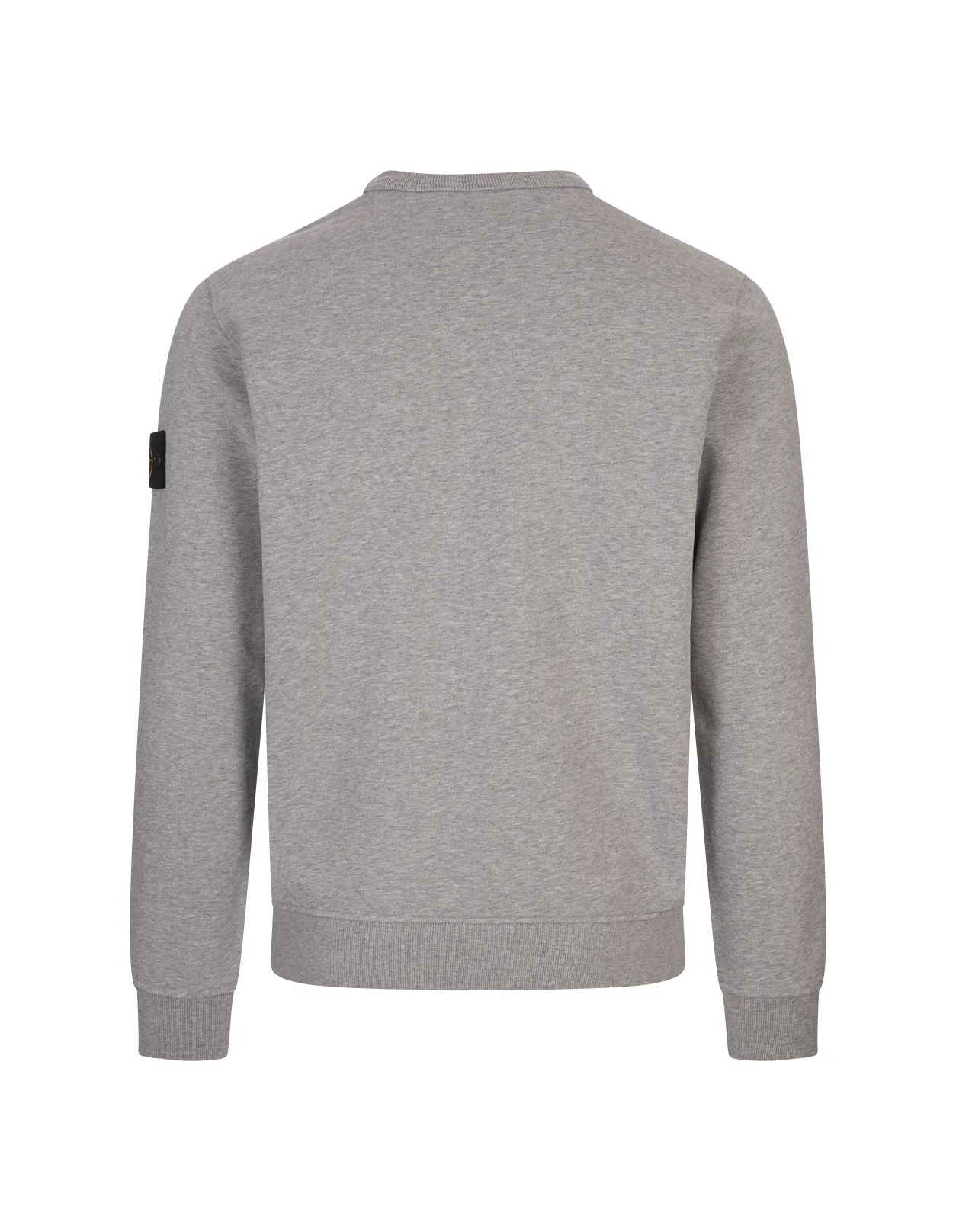 STONE ISLAND Crew-Neck Sweatshirt In Light Grey Gauzed Cotton