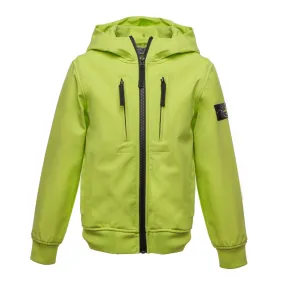 Stone Island Fluo Green Soft Shell Jacket For Children And Teen