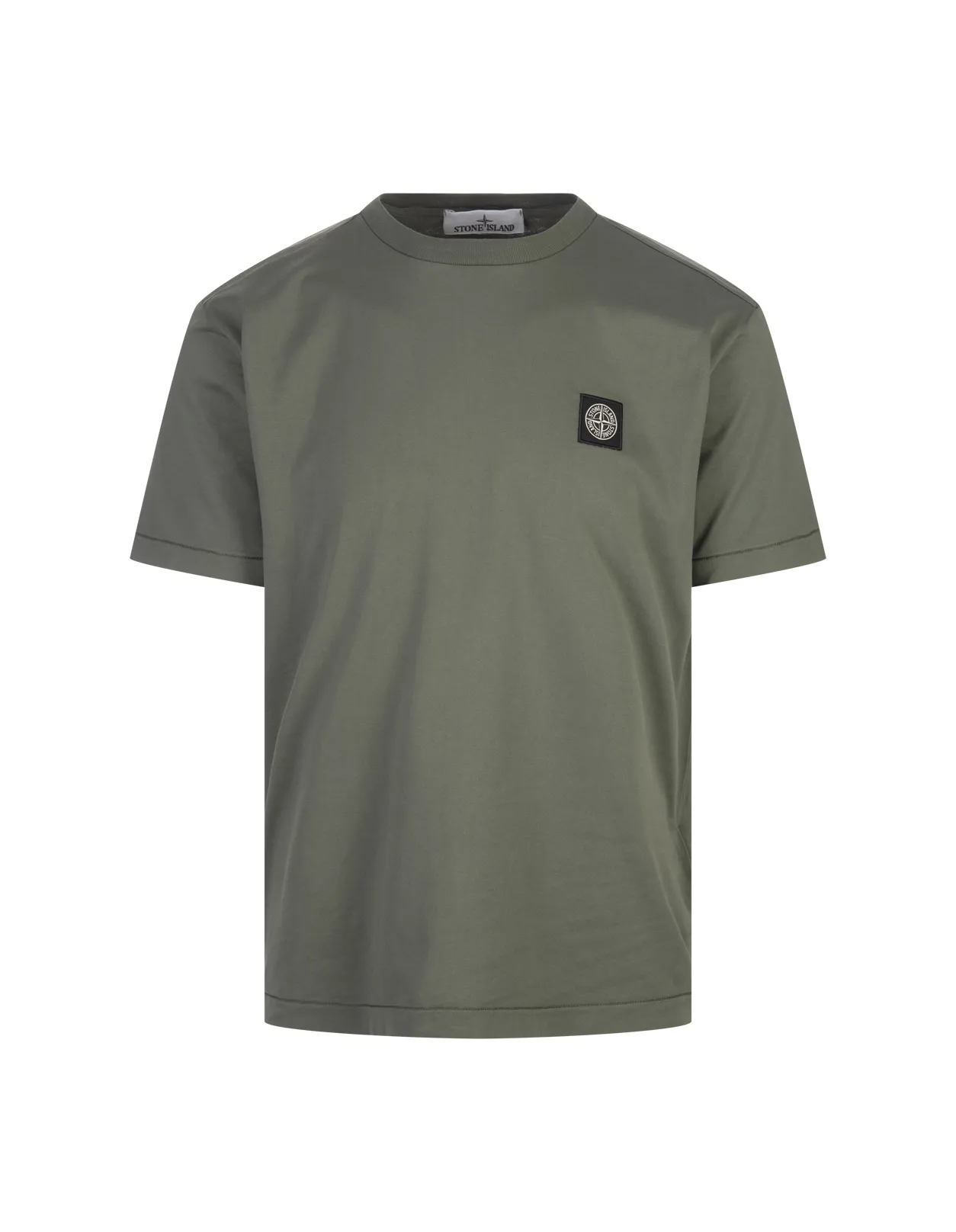 STONE ISLAND Green 60/2 Cotton T-Shirt