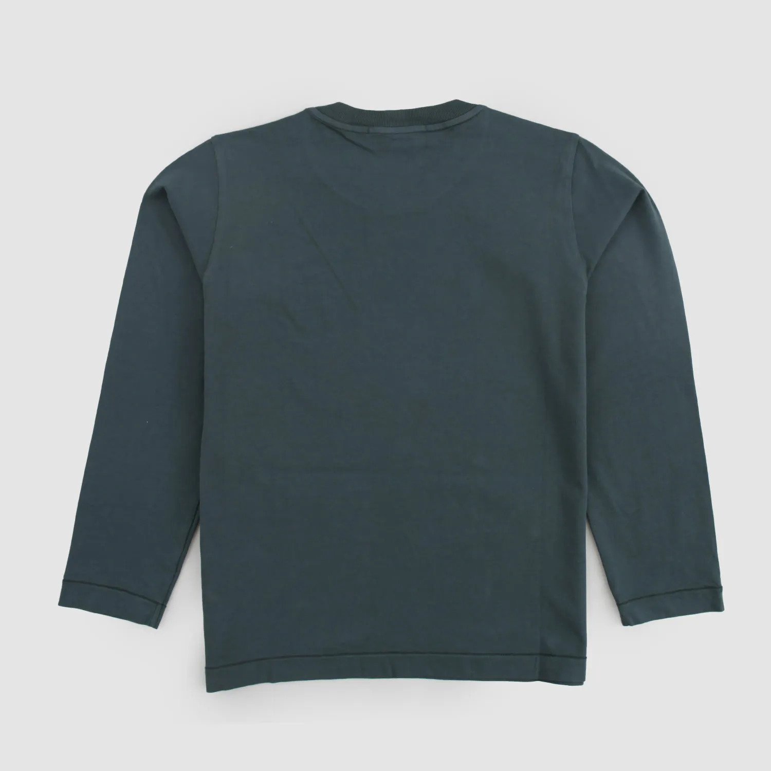 Stone Island Green Long Sleeve T-Shirt With Logo