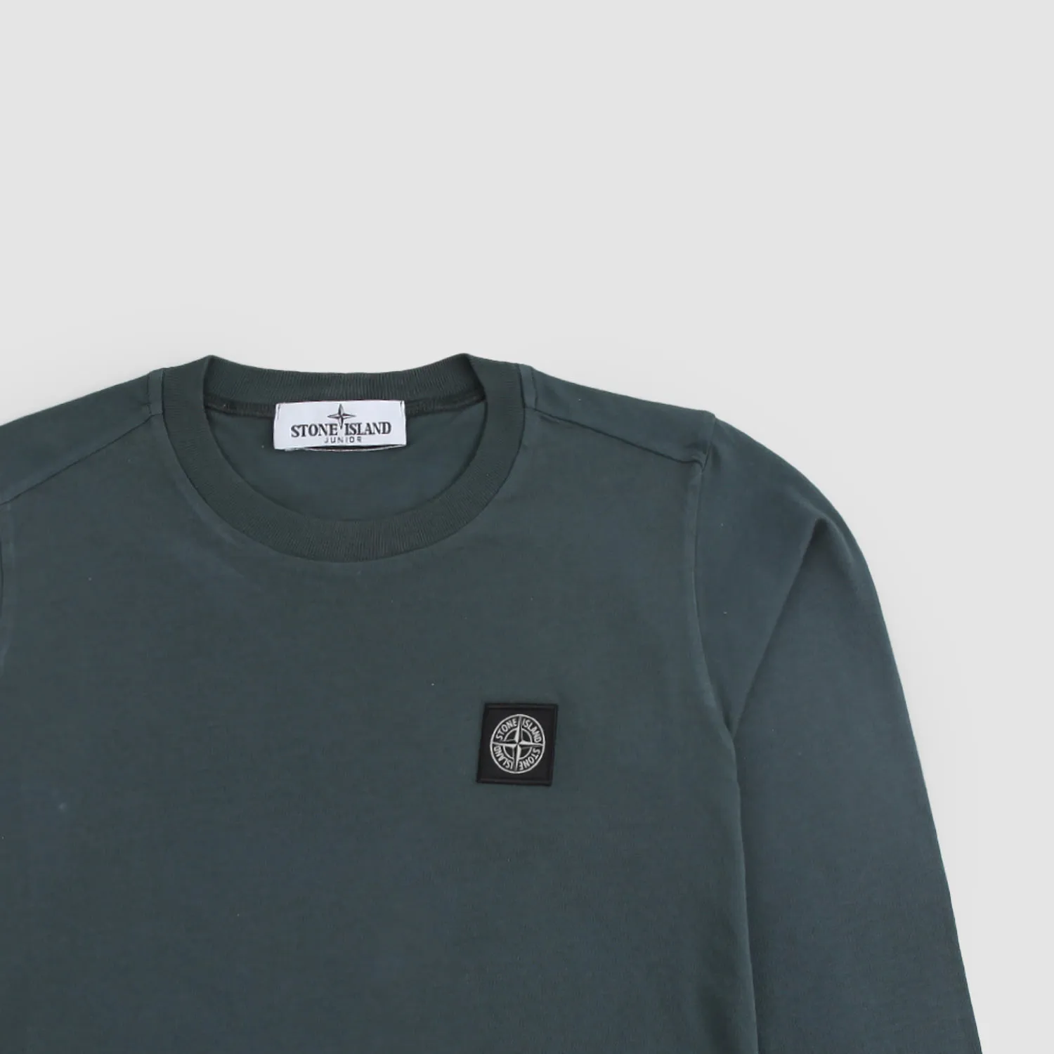 Stone Island Green Long Sleeve T-Shirt With Logo