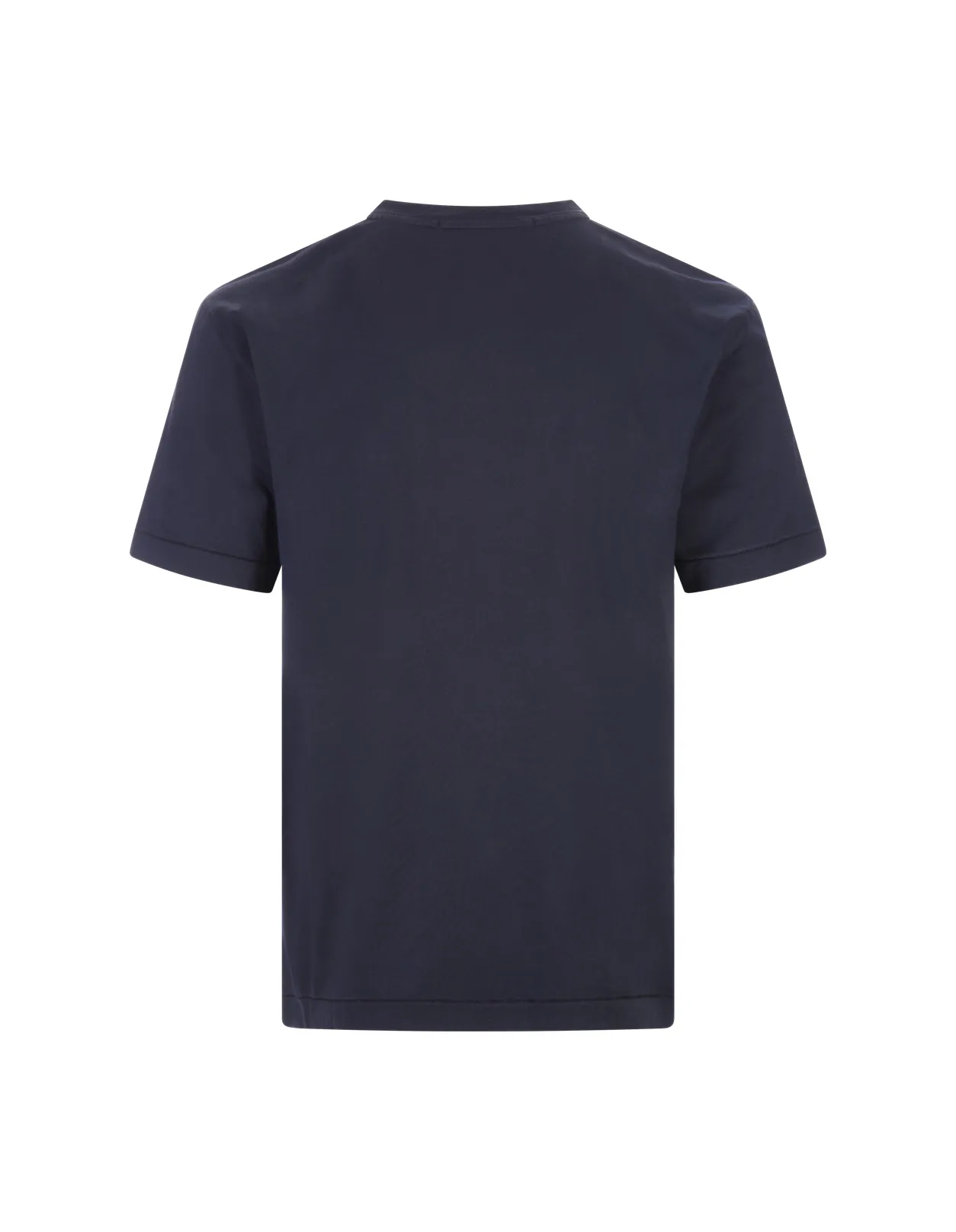 STONE ISLAND Navy Blue 60/2 Cotton T-Shirt