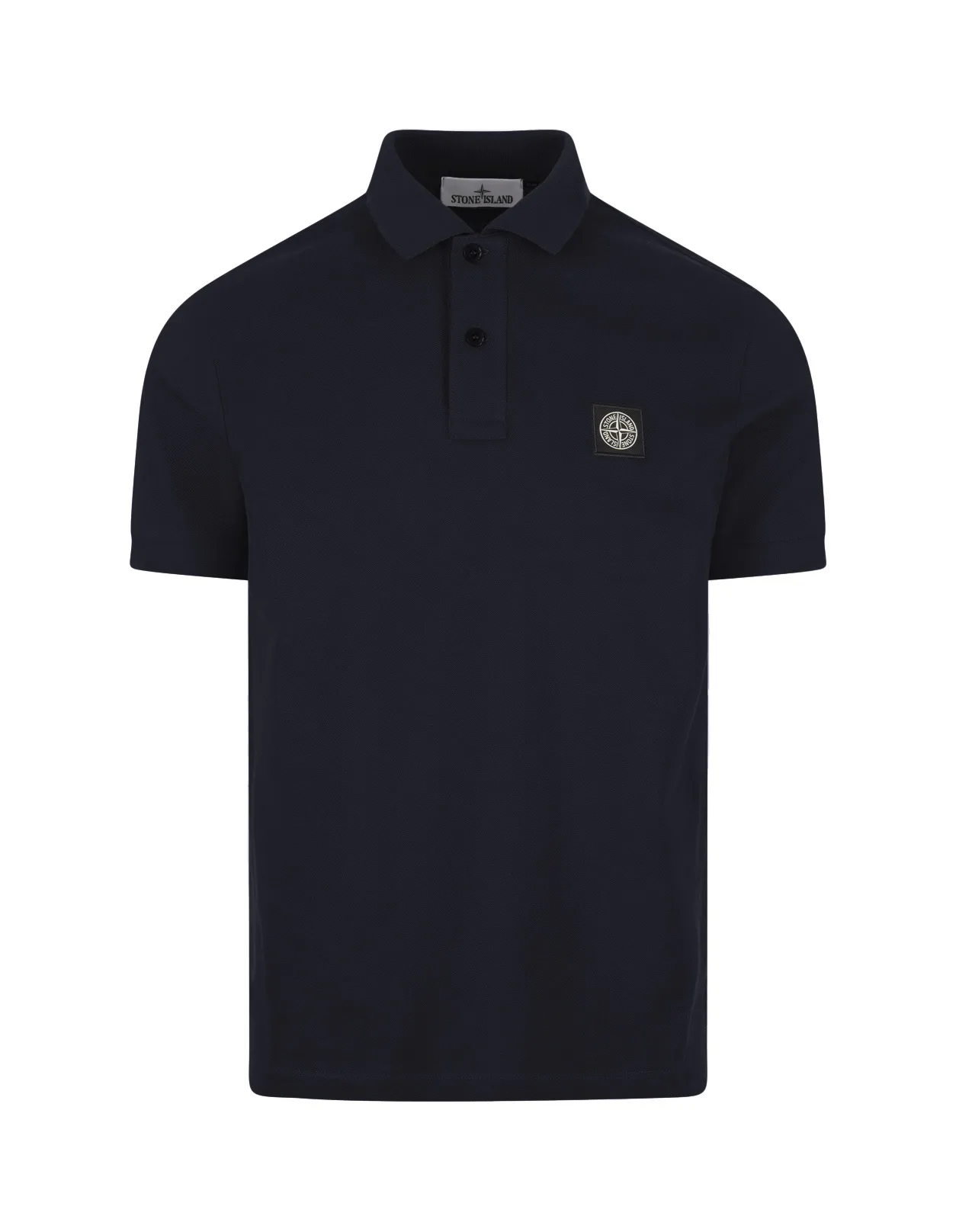 STONE ISLAND Navy Blue Piqu? Slim Fit Polo Shirt