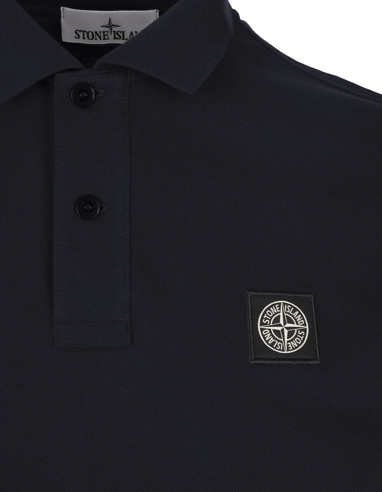 STONE ISLAND Navy Blue Piqu? Slim Fit Polo Shirt