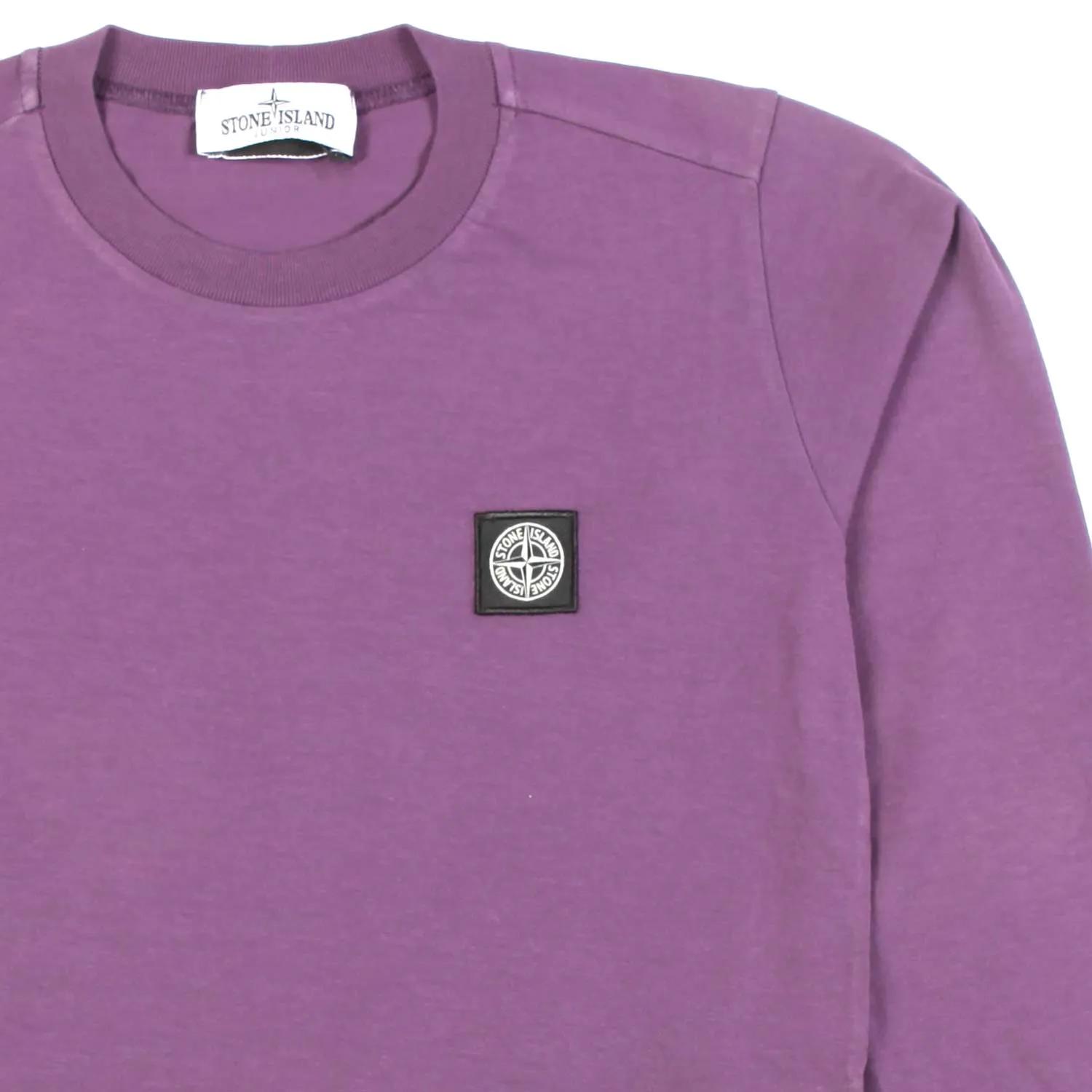 Stone Island Purple Long Sleeve T-Shirt For Children And Teen