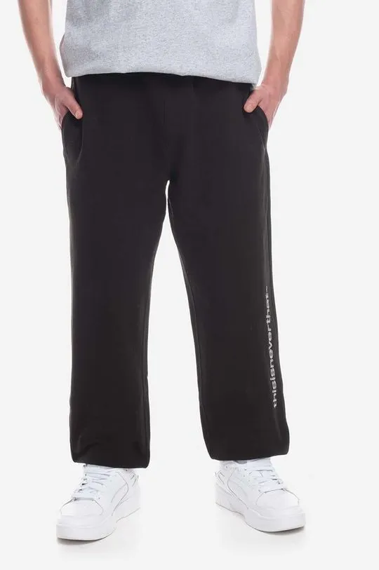 thisisneverthat cotton joggers black color