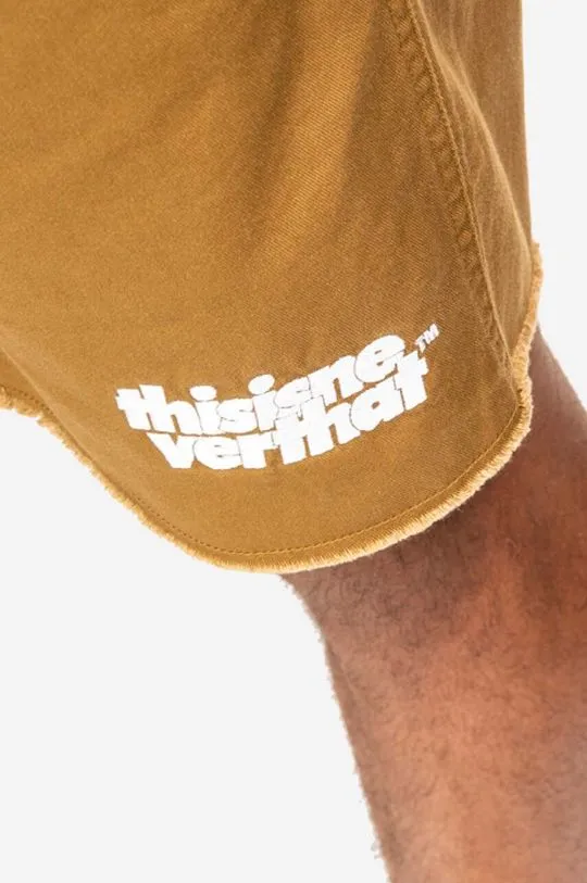 thisisneverthat cotton shorts Easy brown color