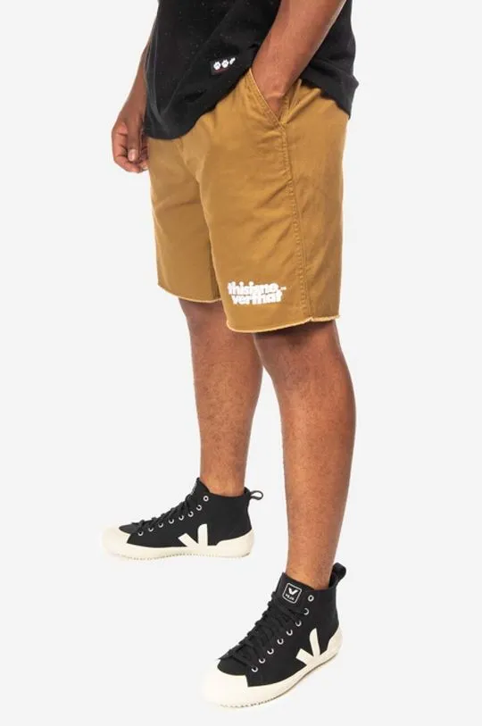 thisisneverthat cotton shorts Easy brown color