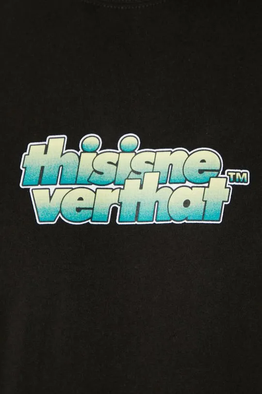 thisisneverthat cotton t-shirt Gradient OL-Logo Tee men’s black color with a print TN241TTSST11