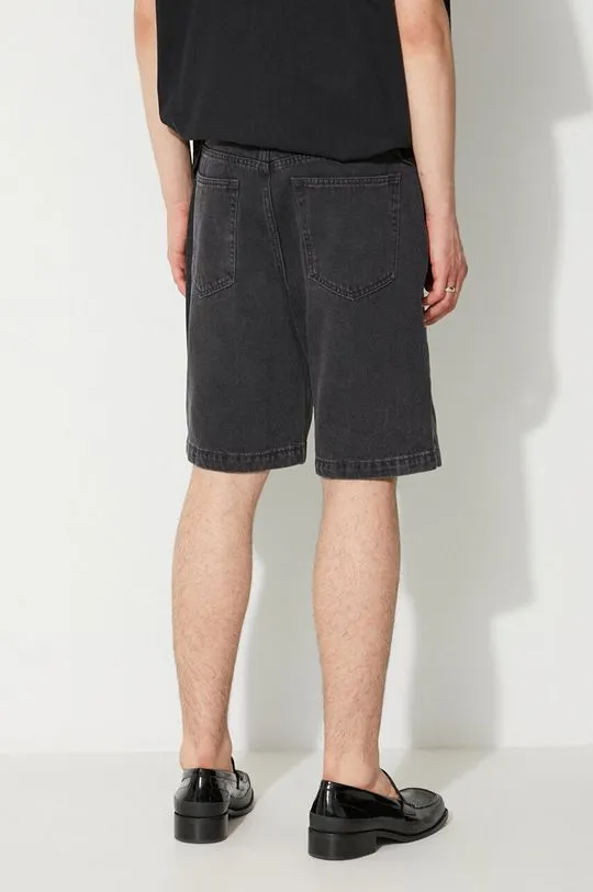 thisisneverthat denim shorts men's black color