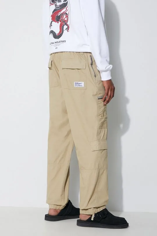 thisisneverthat trousers men's beige color