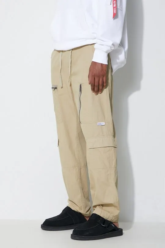 thisisneverthat trousers men's beige color