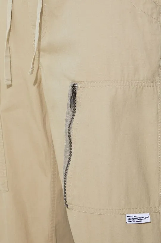 thisisneverthat trousers men's beige color