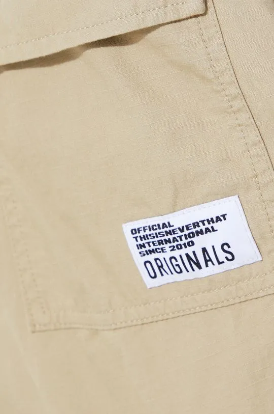 thisisneverthat trousers men's beige color