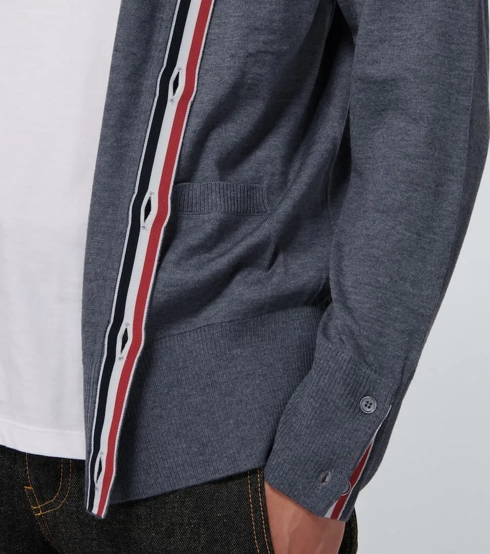 THOM BROWNE  |Stripes Unisex Wool Street Style Logo Designers Cardigans