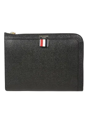 Thom Browne Zipped Logo Pouch