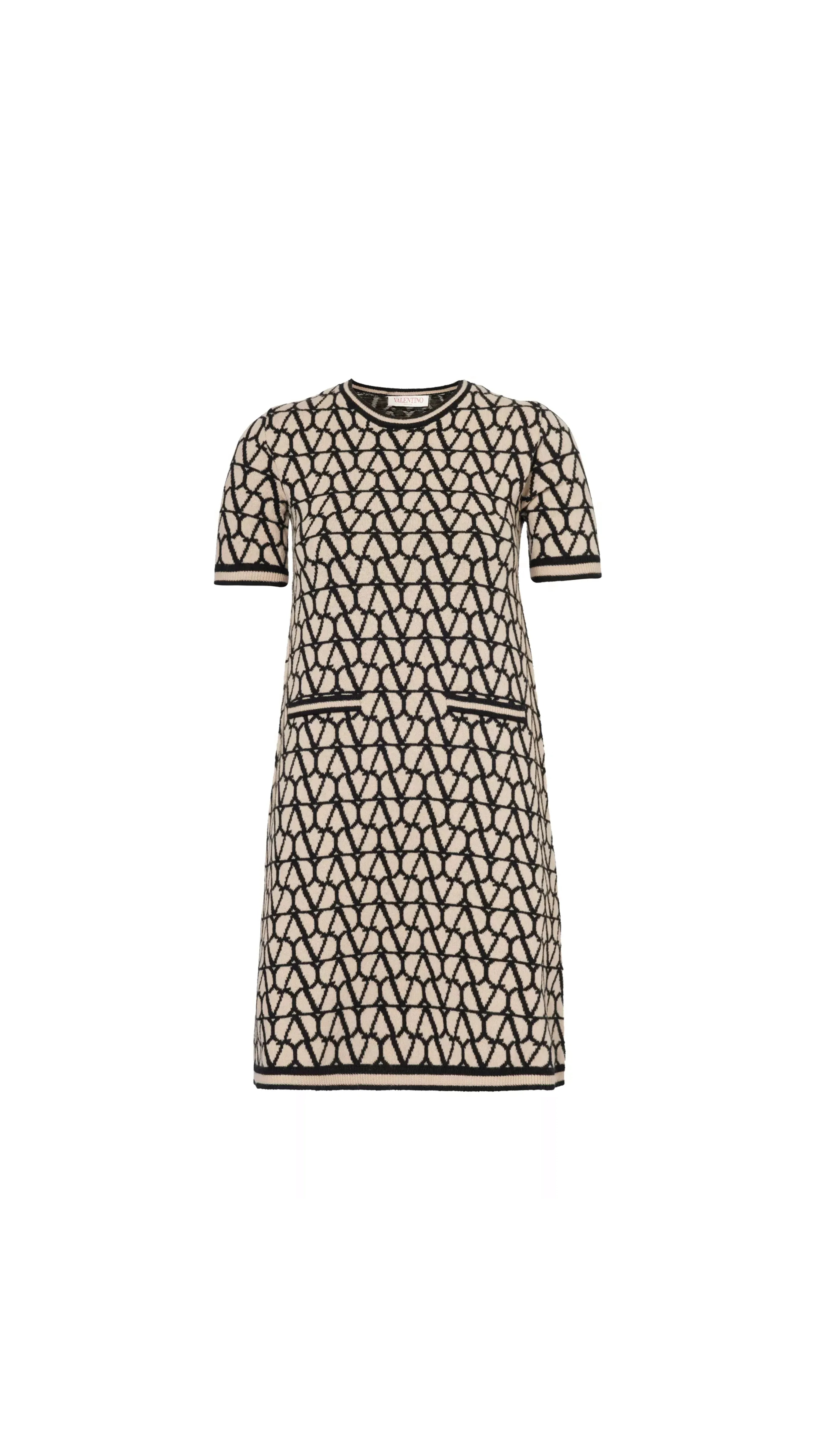 Toile Iconographe Wool Mini Dress - Beige/Black