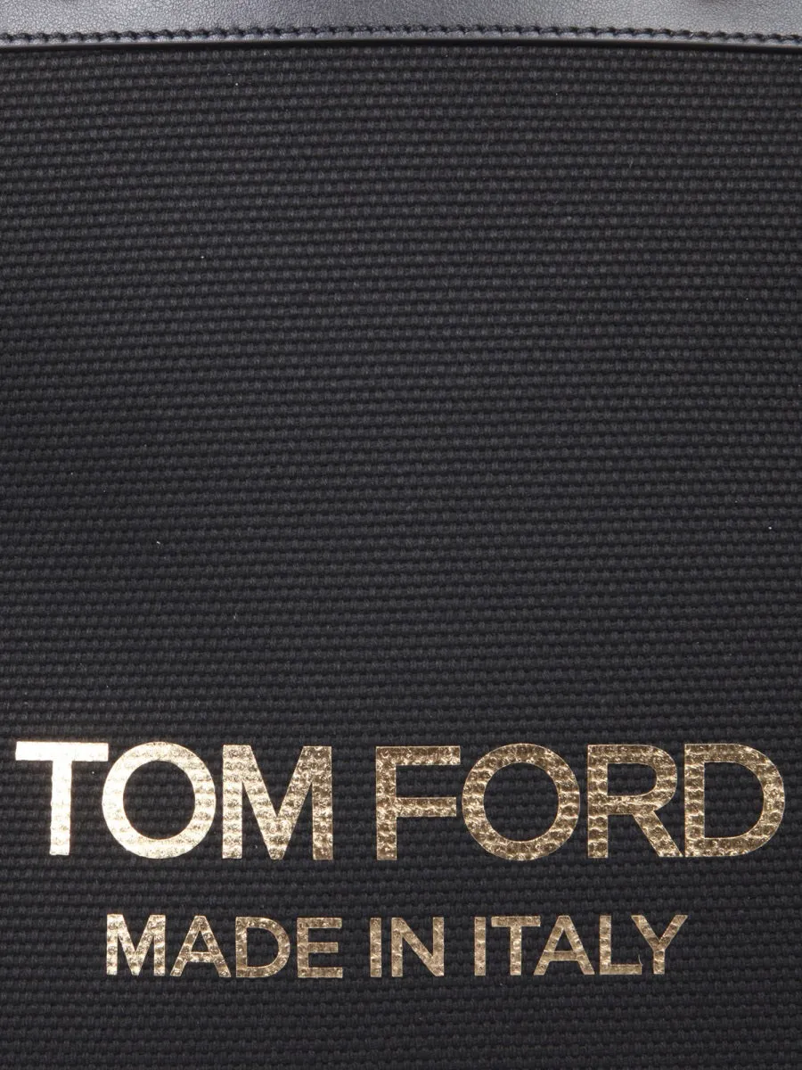 Tom Ford Logo Print Panelled Tote Bag