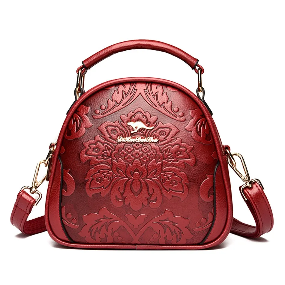 Trendy Luxury Designer Flower Printed Shoulder Crossbody Handbags for Women