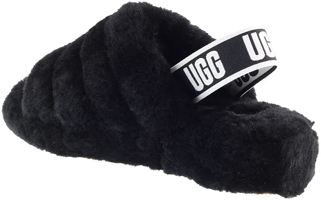 Ugg Boots Womens Fluff Yeah Slide Black