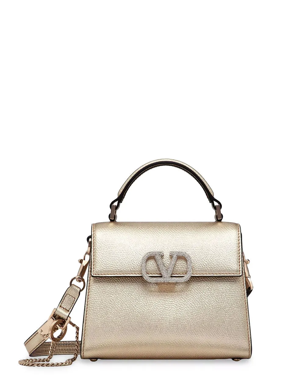 VSling Mini Top Handle Bag in Platino