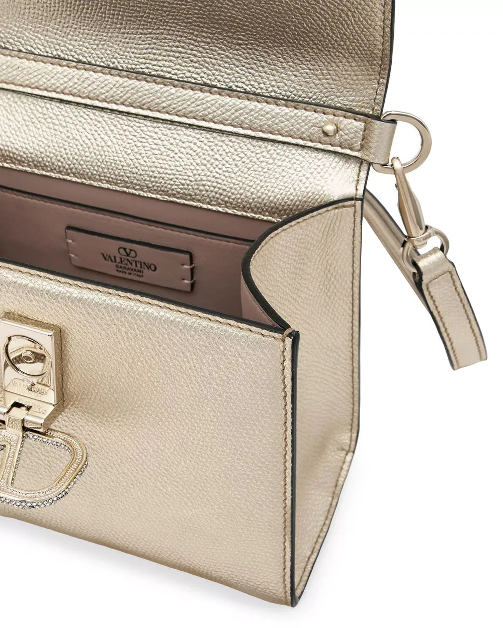 VSling Mini Top Handle Bag in Platino