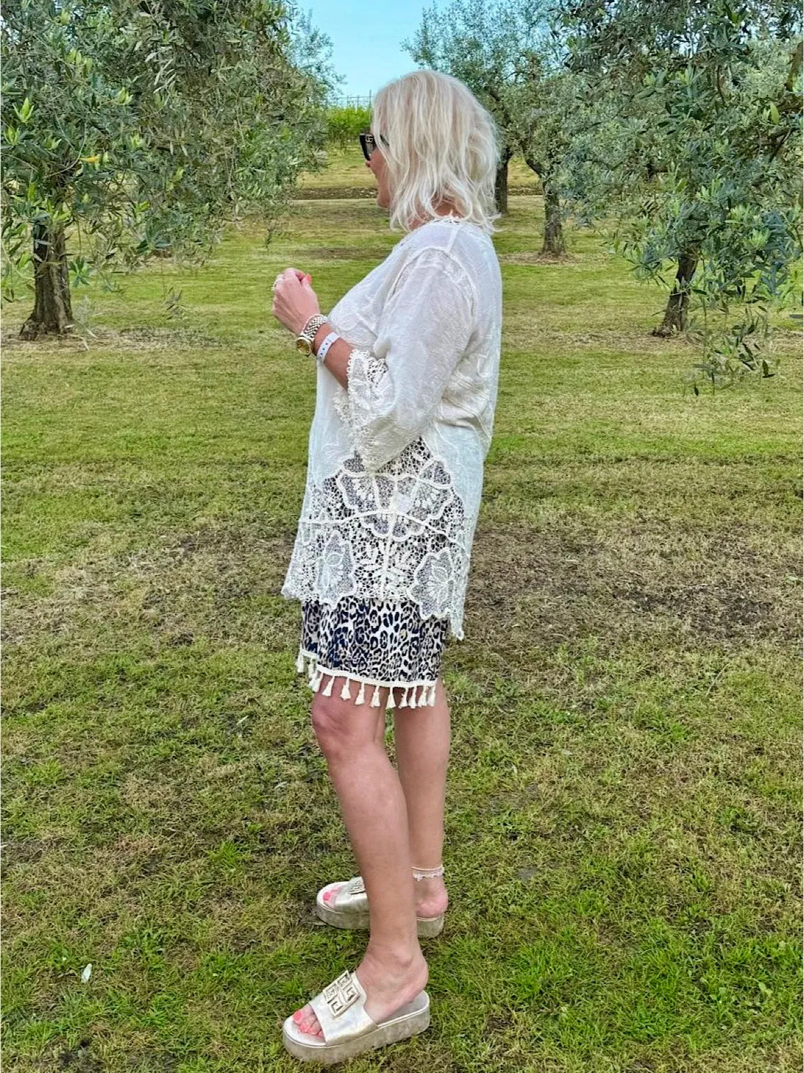 White Floral Embroidered Blouse Aria