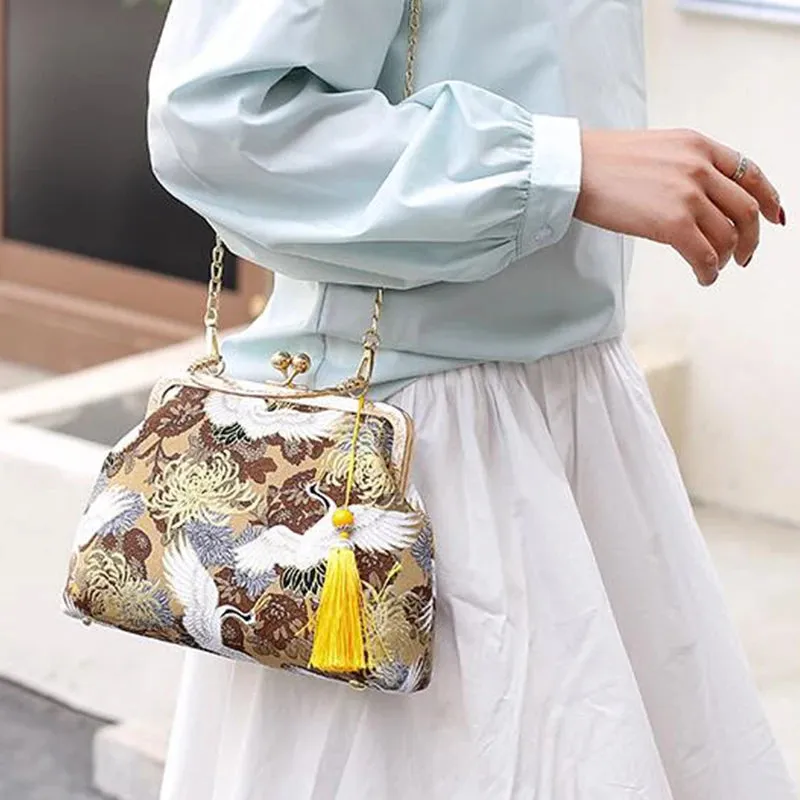 Women Shoulder Crossbody Handbags Antique Style with Cheongsam Bag