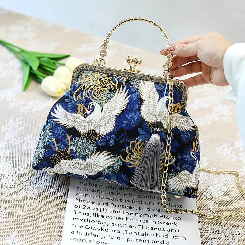 Women Shoulder Crossbody Handbags Antique Style with Cheongsam Bag