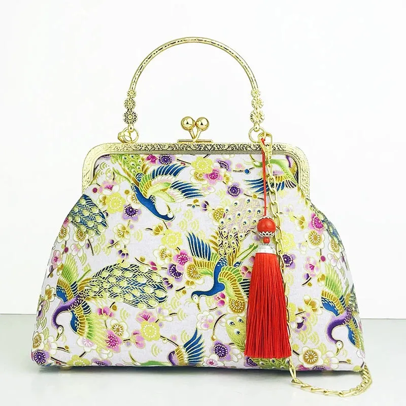 Women Shoulder Crossbody Handbags Antique Style with Cheongsam Bag