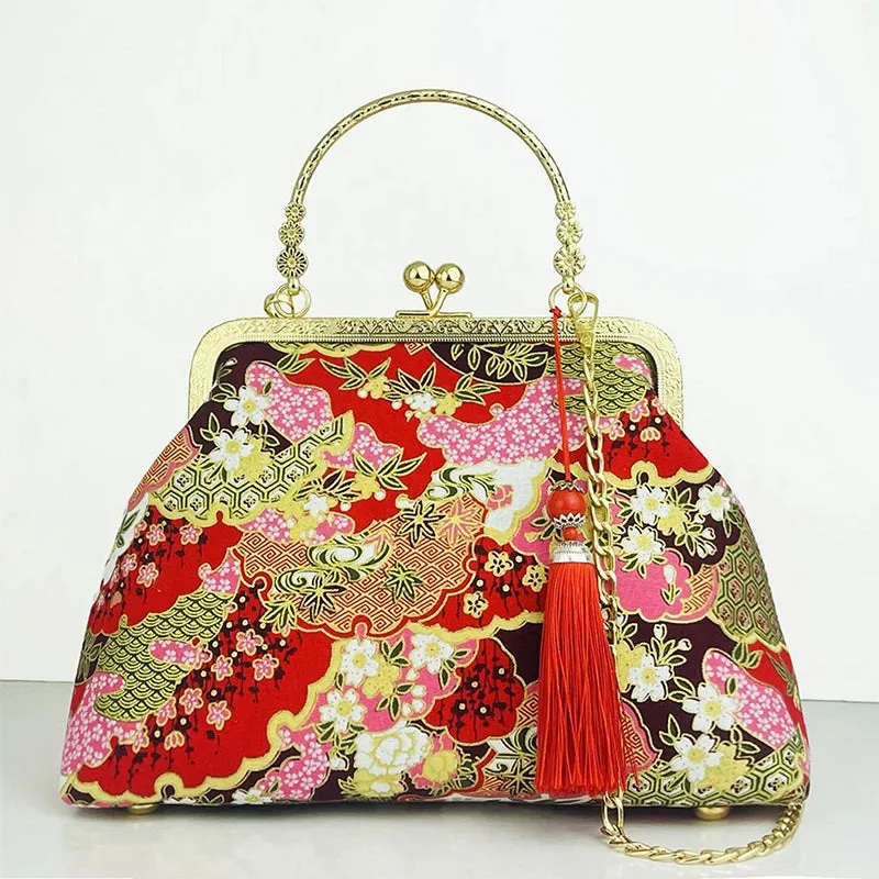 Women Shoulder Crossbody Handbags Antique Style with Cheongsam Bag