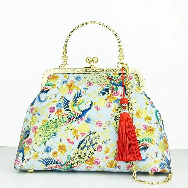 Women Shoulder Crossbody Handbags Antique Style with Cheongsam Bag