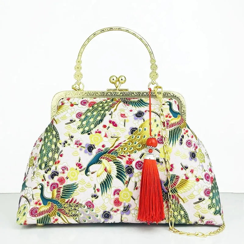 Women Shoulder Crossbody Handbags Antique Style with Cheongsam Bag